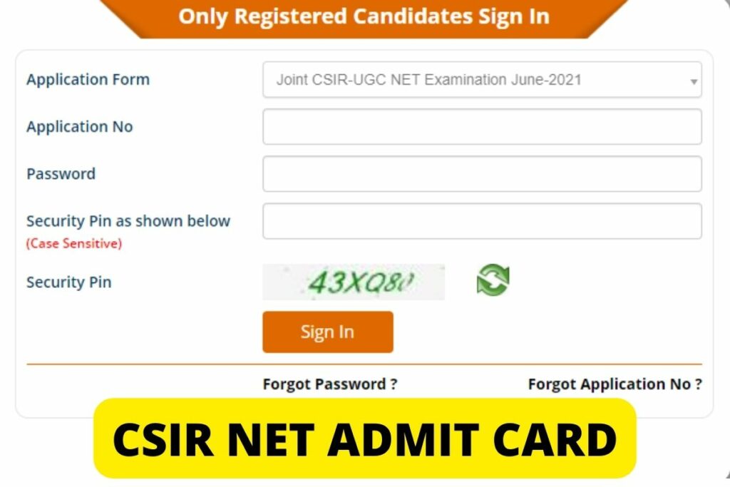 CSIR NET Admit Card 2022