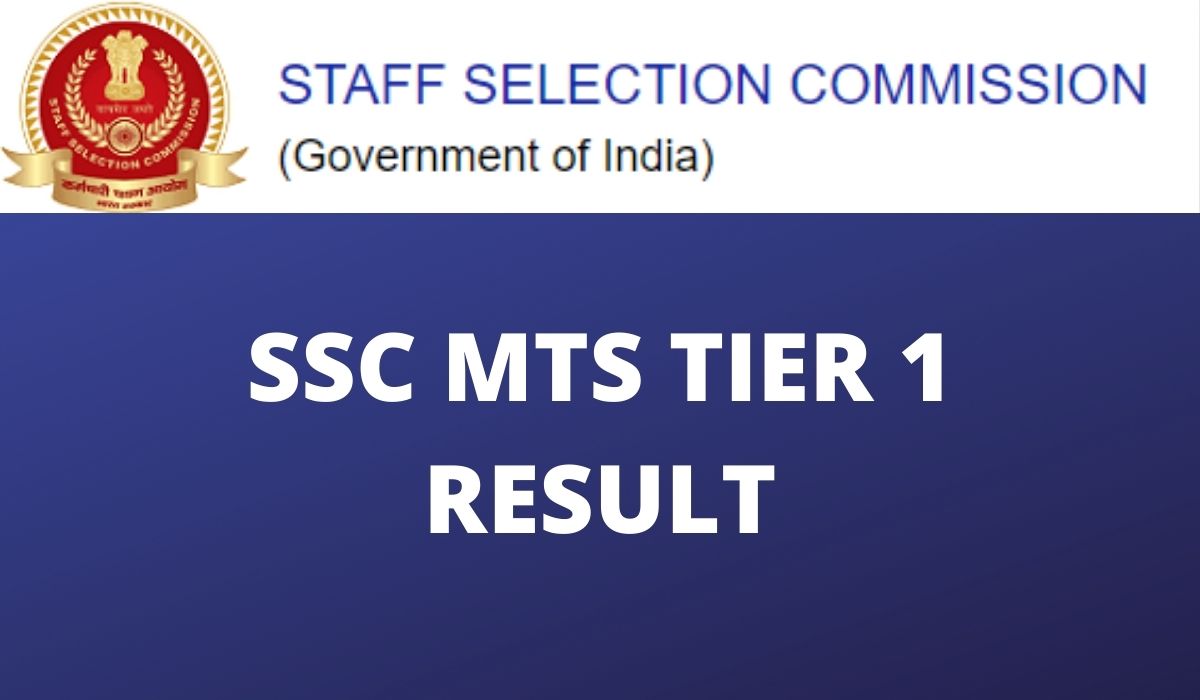 SSC MTS Tier 1 Result 2022