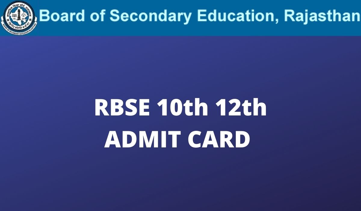 RBSE Admit Card 2022