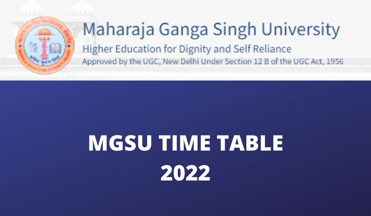 MGSU Time Table 2022