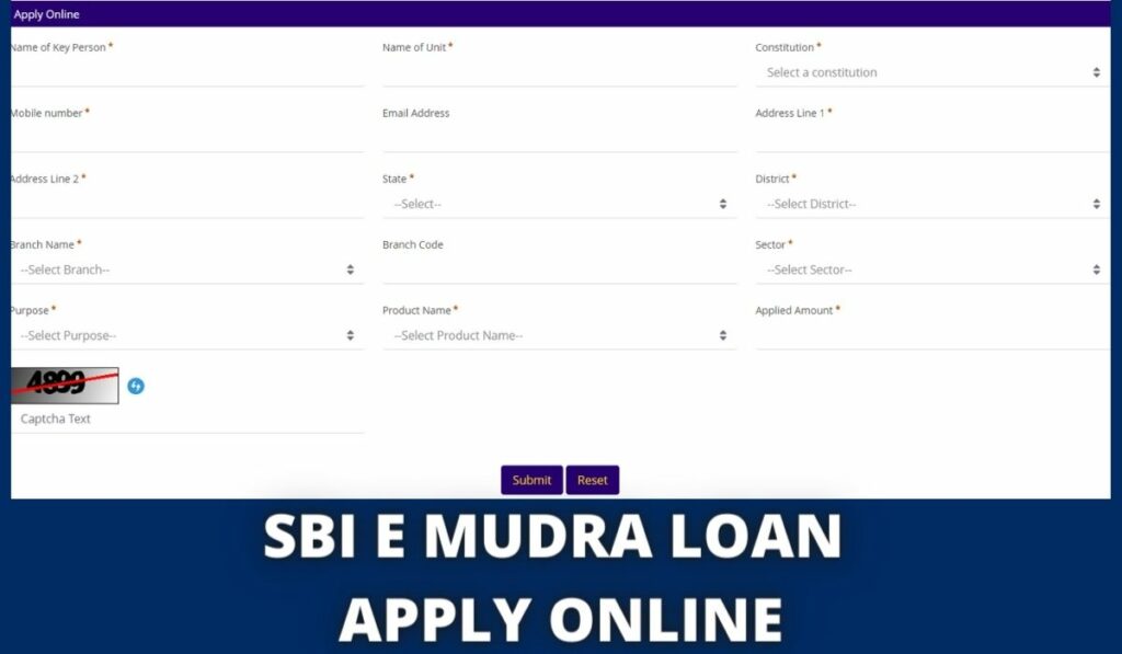 SBI E Mudra Loan Apply Online