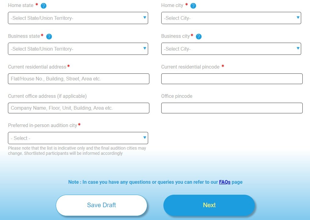 Shark Tank India Season 2 Registration Form