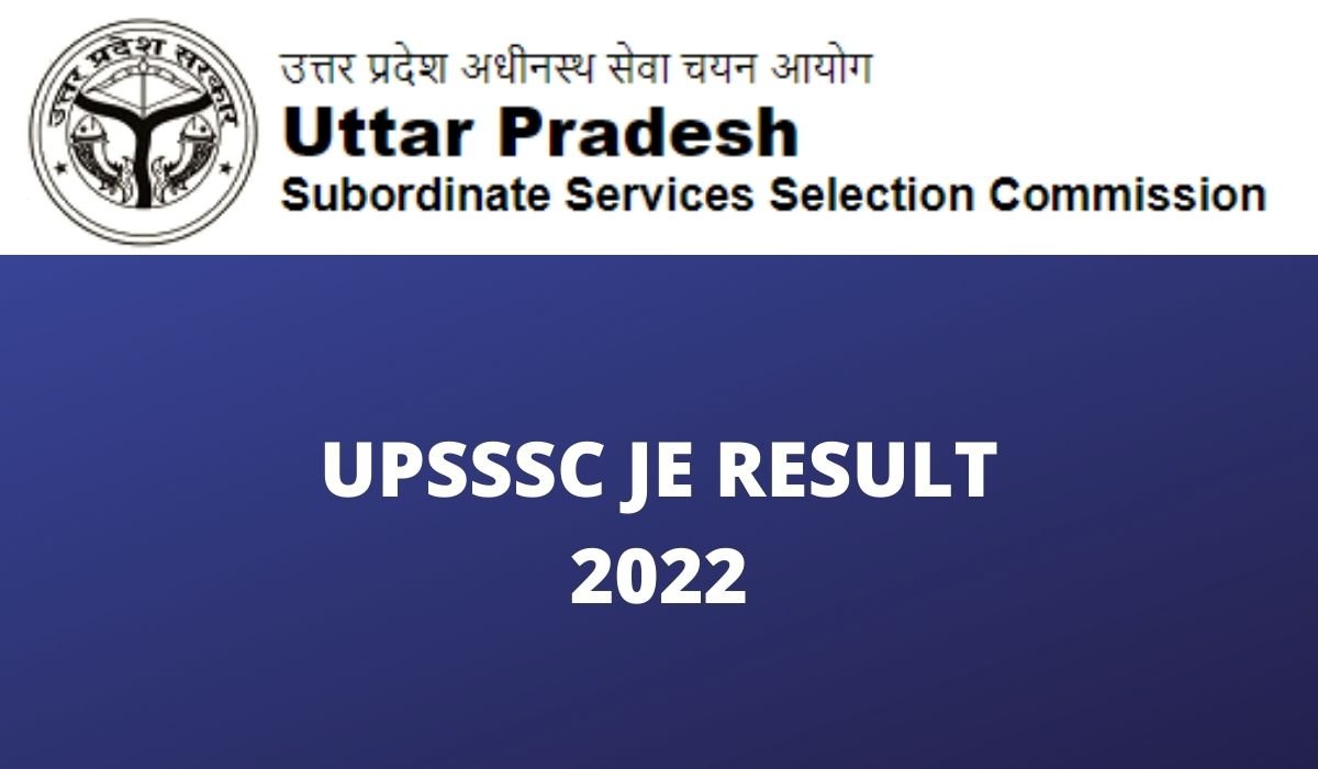 UPSSSC JE Result 2022