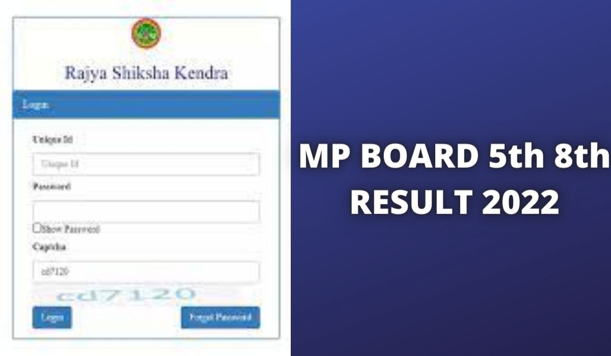 MP Board 5th 8th Result 2022