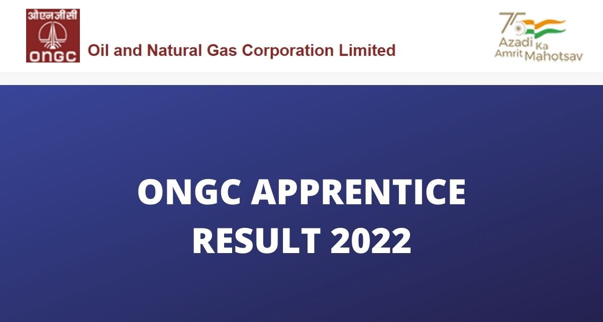 ONGC Apprentice Result 2022