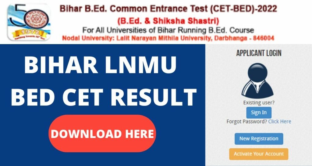BIHAR LNMU BED CET RESULT