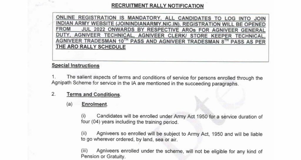 Indian Army Agniveer Rally