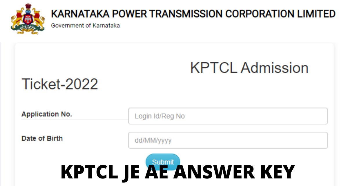 KPTCL AE JE Answer Key 2022