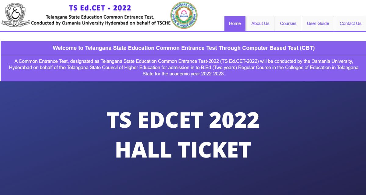 TS Ed.CET Hall Ticket 2022